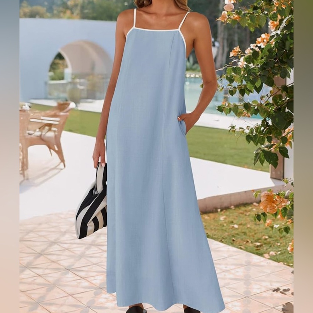 Zesica blue maxi dress